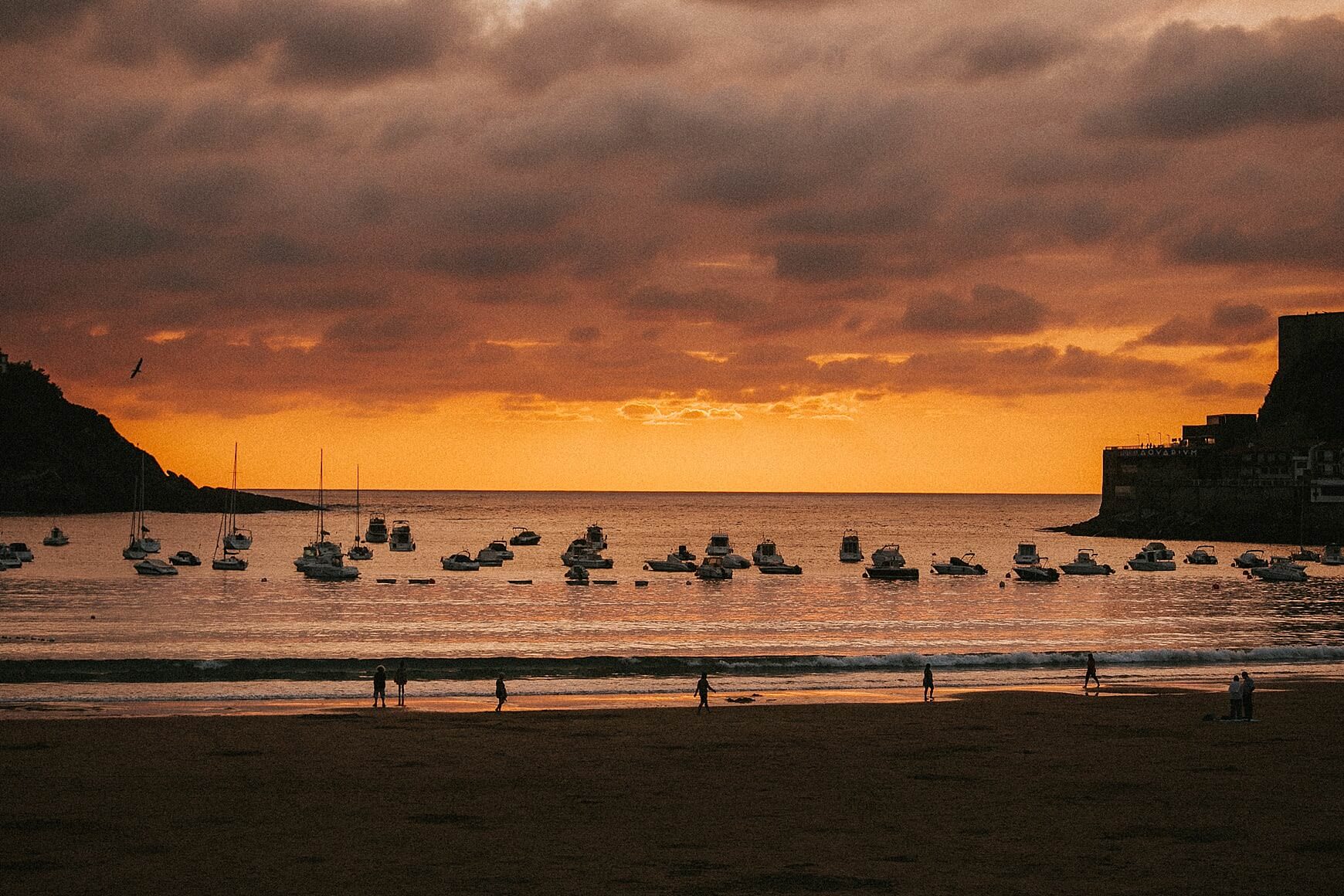 nightfall in San Sebastian