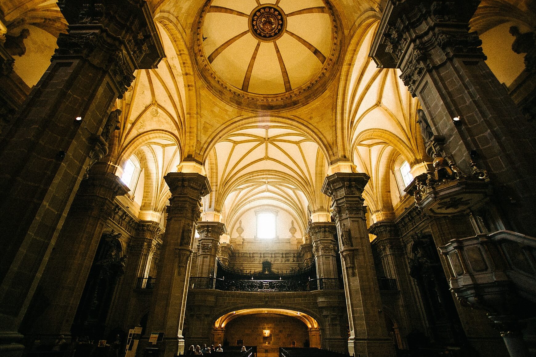 inside of santa maria church in san sebastian spain